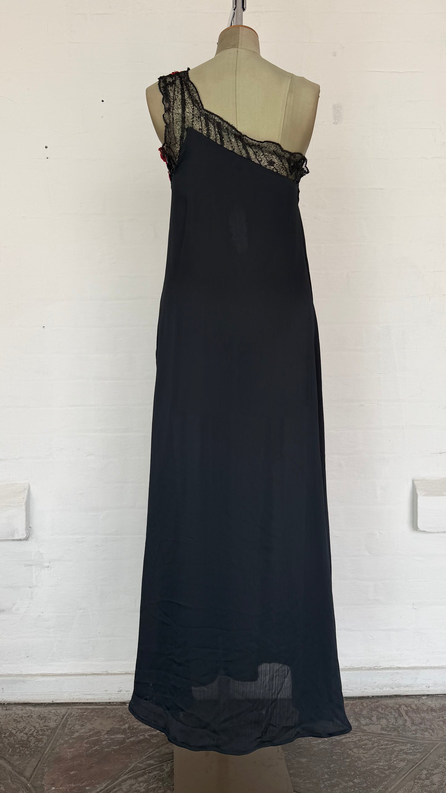 Black One Shoulder Maxi Dress
