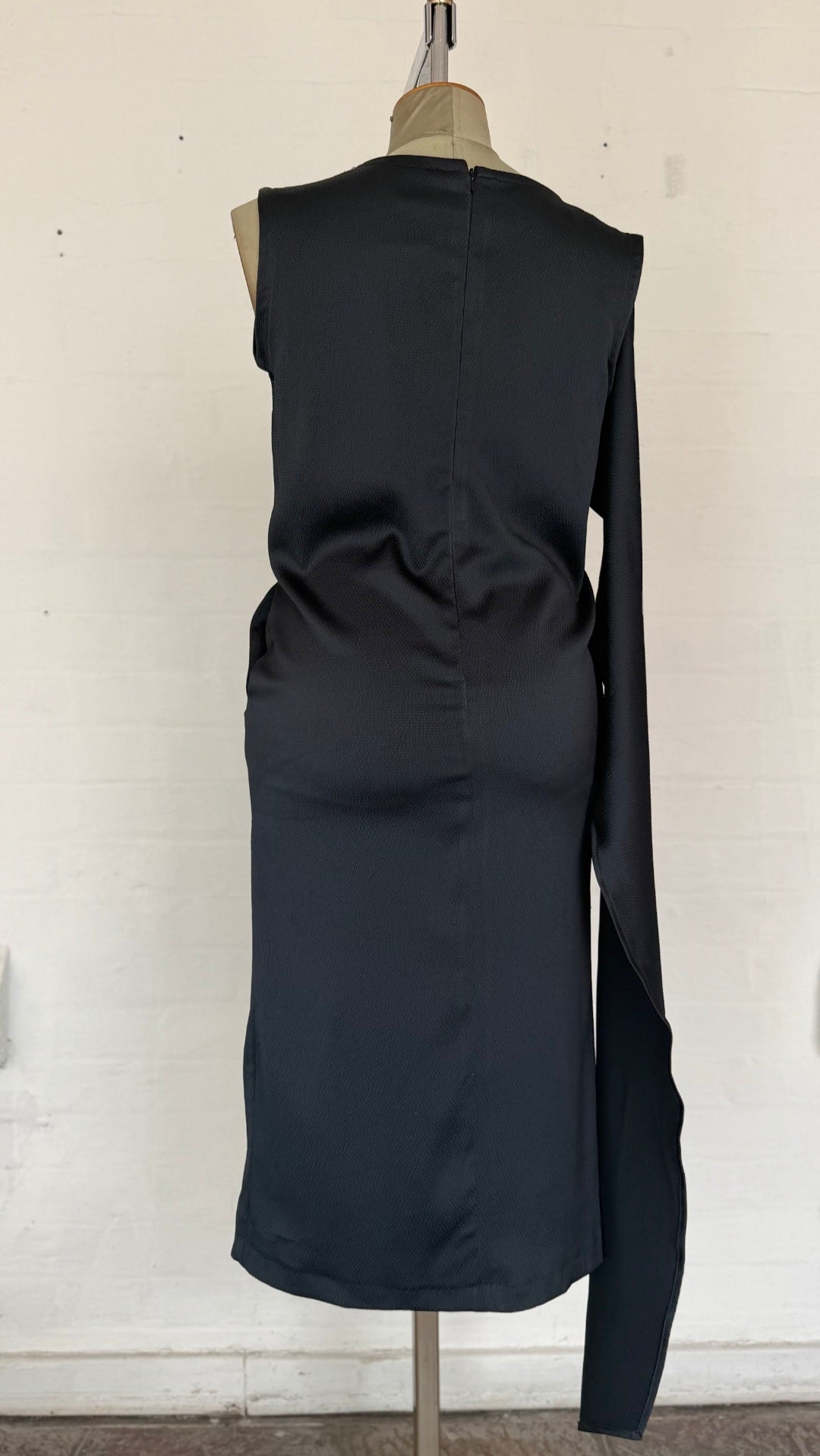 Black Cowl Neck Bodycon Midi Dress