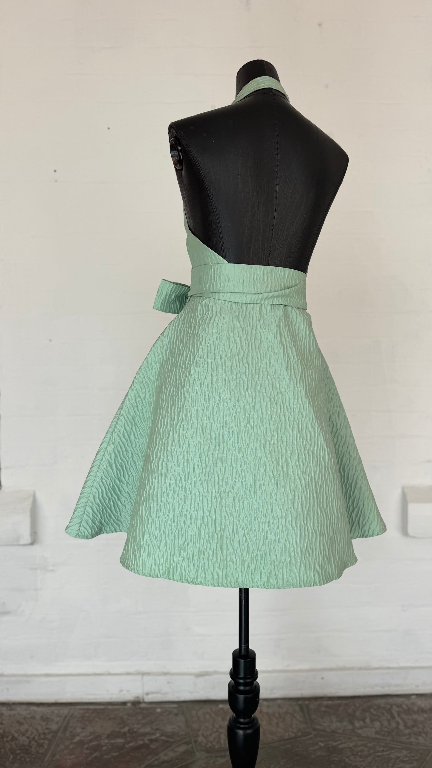 Sage Green Halter Dress