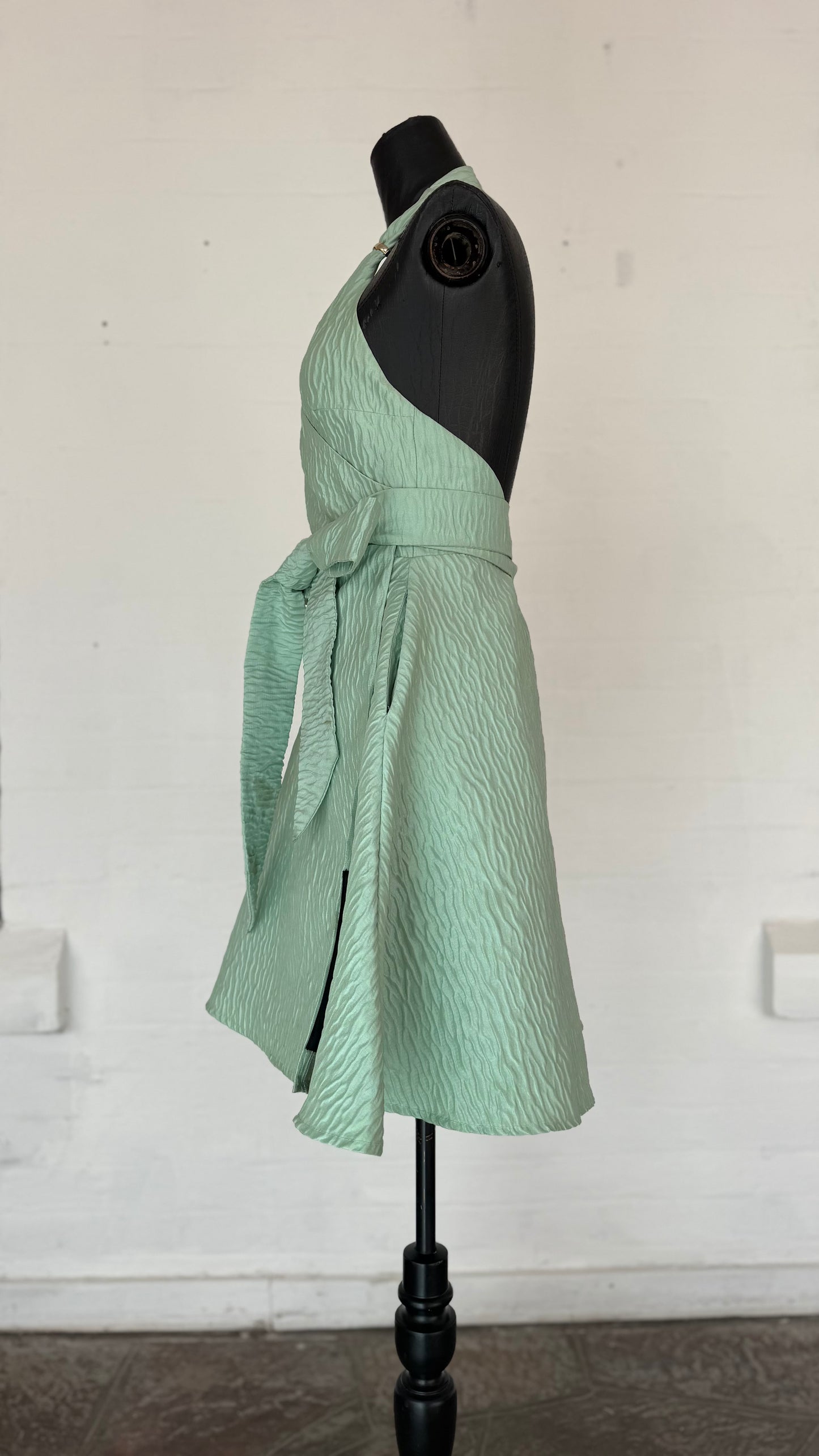 Sage Green Halter Dress