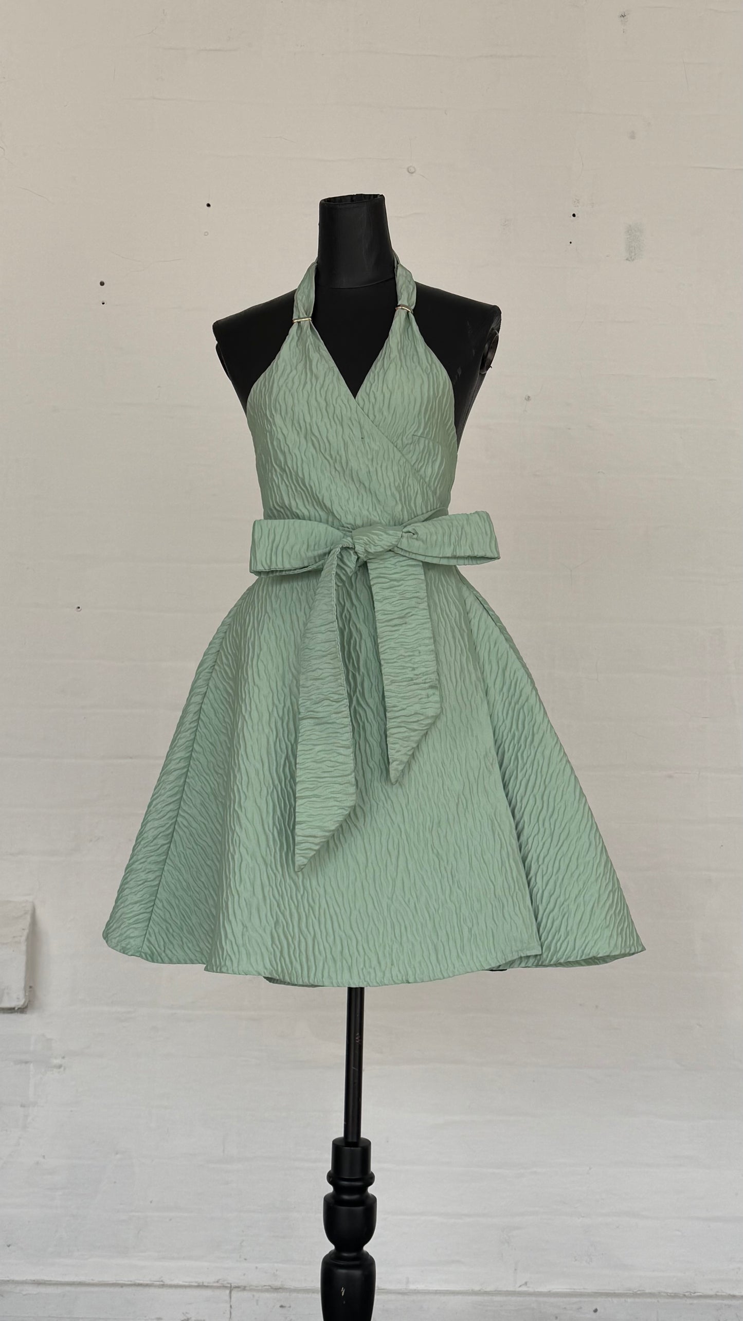 Sage Green Halter Dress